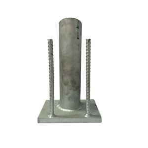 Colonne préfabriquée galvanisée avec base encastrée et double armature déformée, support d'ancrage <span class=keywords><strong>en</strong></span> acier soudé - Product Image 2