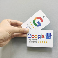 بطاقة ذكية مخصصة من البي في سي بتقنية NFC، روابط مراجعات جوجل، بطاقة ولاء رقمية للأعمال مقاومة للماء بتردد 1356 ميجاهرتز