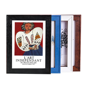5 Colors Black White Solid Wood A1 A2 A3 <strong>A4</strong> 8X10 11X14 Inch Picture Photo <strong>Frame</strong> <strong>with</strong> Mat <strong>Mount</strong> - Product Image 1