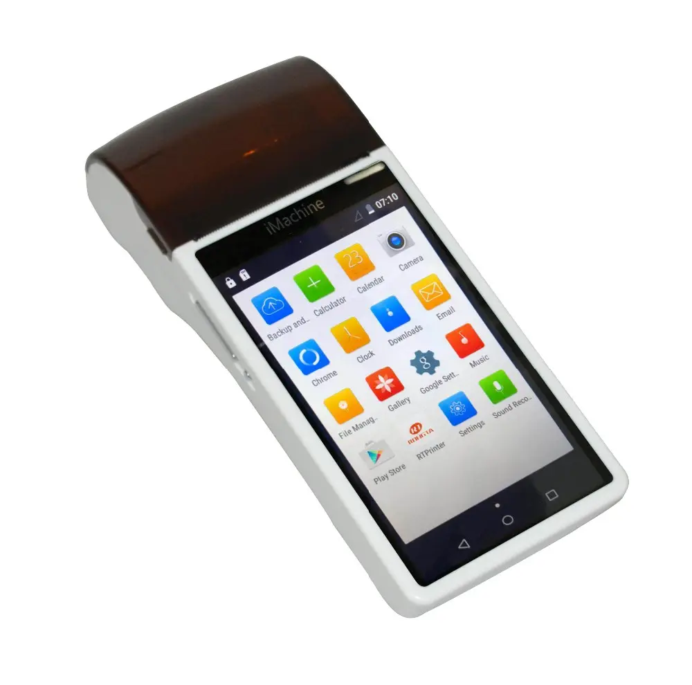 Alles In Een Android Mobiele Pos Terminal Met Touch Screen Gprs Barcode En Qrcode Scanner Ontvangst Printer