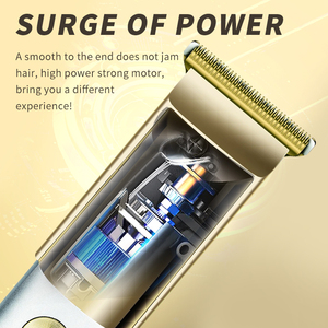 Recortadora de Pelo con Cuchilla en T Dorada y Plateada, Pantalla LCD Digital, Modo Turbo, Recargable Tipo C, con Guías de 1mm, 2mm, 3mm y 4mm - Product Image 4