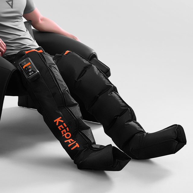 10-chamber Intermittent Pneumatic Compression Device Sports Recovery Boots for Full Legs Muscles Relaxation and Circulation