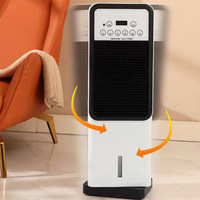 Ventilateur de climatisation sans lame ventilateur électrique vertical refroidissement et chauffage mobiles domestiques télécommande à double usage chauffage chronométré