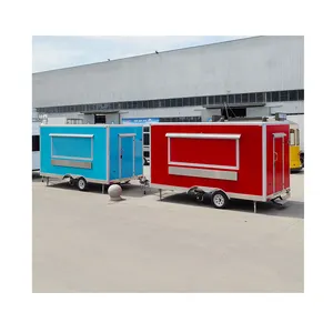 New Design Food Truck With Full Kitchen Coffee Pizza Food Trailer ice Cream Cart Fully Equipped Food Trailer For USA
