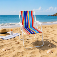 Chaises de plage en métal d'extérieur, meubles pliants, pliables et portables, sac à dos pliable, camping, pique-niques, chaises de pêche, chaises de plage