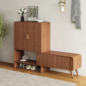 Armoire à chaussures en bois moderne, écologique et peu encombrante, <span class=keywords><strong>avec</strong></span> <span class=keywords><strong>3</strong></span> <span class=keywords><strong>portes</strong></span> et 8 étagères, pour la maison et le salon - Product Image 3