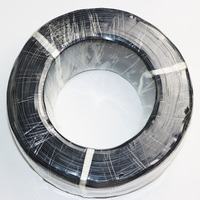 Maßgefertigtes 2-adriges schwarzes paralleles PVC-isoliertes 24 AWG verzinntes Kupfer-Flachbandkabel für Stromversorgung und Haushaltsgeräte
