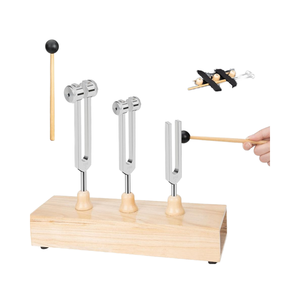 요가 명상 메가폰 주파수를위한 치유 세트 128HZ 512HZ 튜닝 포크 음향 치료 악기 - Product Image 1