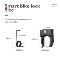 Nouveau design 2 en 1 câble de verrouillage GPS QR code smart vélo vélo électrique système de verrouillage ebike serrure avec alarme