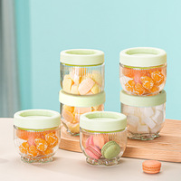 Pot de rangement en verre à motif de patte de chat de dessin animé avec couvercle à vis, idéal pour bonbons, grains de café, collations et noix