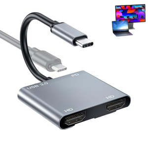 <span class=keywords><strong>TUTI</strong></span> Meilleures ventes Hub USB Logo personnalisé OEM Double moniteur/affichage USB3.0 PD 100w Charge Double HDTV 4k60hz Type c Station d'accueil - Product Image 2