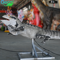 Modèle d'animal caméléon animatronique en silicone grandeur nature pour la décoration de parc