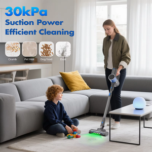<span class=keywords><strong>Aspirateur</strong></span>-balai <span class=keywords><strong>sans</strong></span> fil polyvalent et léger, d'une durée de 40 minutes, pour tapis, planchers de bois franc, poils d'animaux, version améliorée - Product Image 2