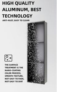 Estante de Baño de Aleación de <span class=keywords><strong>Aluminio</strong></span> de Alta Calidad con Luz LED Integrada, Nicho Metálico para TV con Luz, Mueble de Baño con Acabado Moderno - Product Image 5