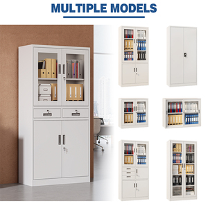 Archivadores Metálicos de Diseño Moderno con Paneles Metálicos, <span class=keywords><strong>Estantes</strong></span> Ajustables y 2 Cajones <span class=keywords><strong>para</strong></span> <span class=keywords><strong>Oficina</strong></span> en Casa, Dormitorio, Sala de Estar, Taller - Product Image 5