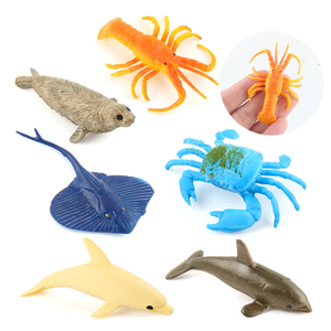 Mini conjunto de juguetes de PVC para niños, Set de animales marinos, modelo STEM, educativo, Tortuga, Delfín, estrella de mar, tiburón, 12 Uds. - Product Image 3
