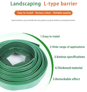 プラスチックフラットフェンスボーダーガーデン景観芝生エッジテープロール地面ネジ付き高さ5cm長さ10m - Product Image 5