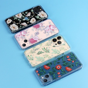 <span class=keywords><strong>Cover</strong></span> per Smartphone con Fiori Eleganti in TPU PC Rigido per iPhone 13 Pro Max 12 11, Custodia Personalizzata in Acrilico con Stampa UV - Product Image 2
