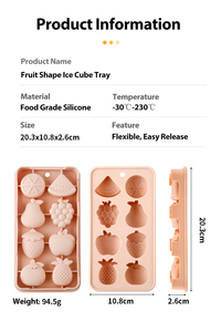 8 khoang dễ thương hình dạng trái cây DIY <span class=keywords><strong>Ice</strong></span> Cream Maker Jelly Khuôn Silicone <span class=keywords><strong>Ice</strong></span> <span class=keywords><strong>Cube</strong></span> khay - Product Image 2