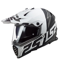 Casque de moto Ls2 ABS Rally à double visière, route et tout-terrain, double usage, quatre saisons, certification 3C MX436