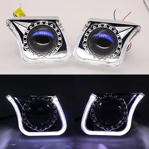 2.5 Inch Slanted U Shape Integrated <b>Light</b> <b>Cover</b> With Led Angel Eye Daytime Running <b>Light</b> Trim For Car Lighting Decoration - Product Image 1