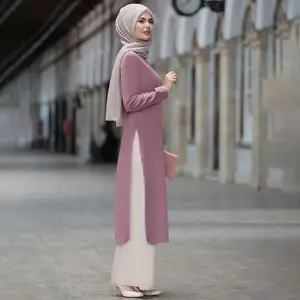 Atacado Elegante Mulheres Muçulmanas Nova Chegada Árabe Muçulmano Islâmico Roupas Mulheres Abaya Jilbab Desgaste Vestido Calças Set