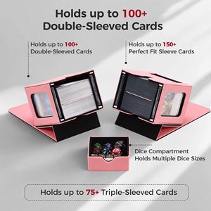 Venta al por mayor Commander Heavy-Duty Leather Deck Box para <span class=keywords><strong>100</strong></span> + Single Sleeved Trading Cards para uso doméstico y de regalo - Product Image 2