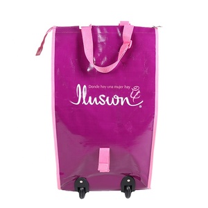 Hai bánh có thể gập lại <span class=keywords><strong>PP</strong></span> dệt thị trường hàng tạp hóa mua sắm Xe đẩy túi thuận tiện gấp thiết kế để lưu trữ dễ dàng - Product Image 1