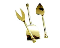Ensemble de cuillères en acier inoxydable plaqué or, très demandé, finition miroir, luxe moderne, élégant, pour restaurants, prix compétitif