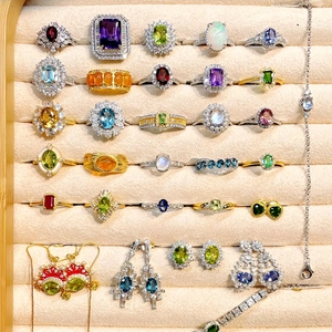 แหวน925แท้ anillo Plata สำหรับงานแต่งงานแหวน S925สีเงินตะวันตกหอยนางรมเทอร์ควอยซ์สำหรับผู้หญิงแหวนสีฟ้าคราม - Product Image 1