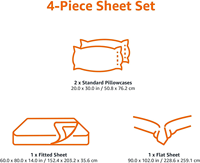 Ensemble de draps en microfibre imprimé de luxe super doux et écologique 4 pièces