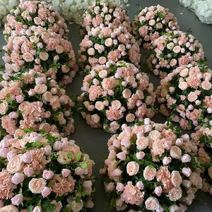 بسعر الجملة ديكور زفاف صناعي أحمر اللون كبير من الحرير من الحرير - Product Image 5