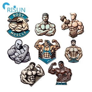 Pin de Esmalte Personalizado al por Mayor para Gimnasio, Fitness, Culturismo, Músculo, Hombre Musculoso con Brazos Fuertes - Product Image 1