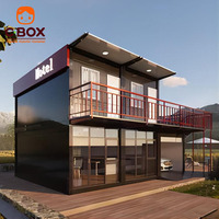 Cbox Maison Modulaire Détachable à 2 Étages avec Garage, Balcon et Villa – Idéale pour les Vacances