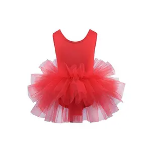P108060 Anak-anak Gadis Menari Balet Tutu Rok Putri Tulle Gaun Anak Lengan Panjang/Gaun Tanpa Lengan