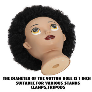 ตุ๊กตาหัวสอนระเบิดสีดำมีรูปหน้าอันละเอียดอ่อนและน่ารักและสามารถใช้เพื่อสร้างแม่พิมพ์ทำผมคนจริงได้ - Product Image 5