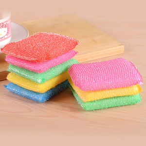 Cleaning Cloth Sponge Pad Rectangle Solid Color Dishwashing Towel For Pots And Pans Random Color TC06C7 - Product Image 1