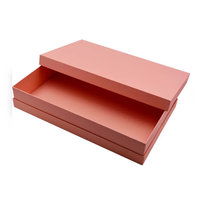 Rosa Flache Rechteckige Zweiteilige Geschenkboxen für Schmuck und Kosmetik-Verpackungen