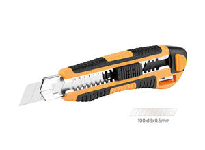 سكين متعدد الاستخدامات قابل للسحب ذاتي التحميل مع 6 شفرات 18 مم ومبراة أقلام - Product Image 2