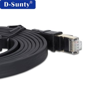 Câble Ethernet plat Cat8 RJ45 vers RJ45 40 Gbit/s 2000 MHz SFTP, cordon de raccordement LAN haute vitesse en PVC et cuivre pour routeur de jeu et modem - Product Image 3