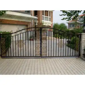 Sunnysky Villa Large Outdoor Main Double Door Iron Gates Wrought Iron Gate Designs