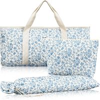 3 1 Set Tas Penyimpanan Mahjong Motif Bunga Tahan Air Ramah Lingkungan Tas Jinjing Tali Serut Aksesori Mahjong Permainan