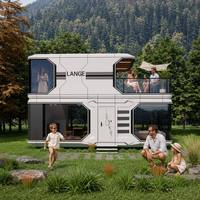 Maison préfabriquée robuste, maison capsule spatiale de luxe, structure en acier renforcé, cabane modulaire pour environnements extrêmes