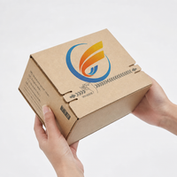 Boîte d'expédition personnalisée en carton ondulé auto-adhésive pour cosmétiques avec bande adhésive à fermeture éclair détachable