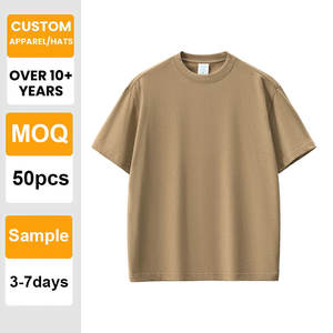 Camiseta de Alta Calidad con Logotipo Personalizado, Hombros Caídos, Lisa, Gruesa, 100% Algodón, Impresión al por Mayor, Camiseta Bordada para Hombre - Product Image 1