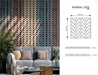 Panneau acoustique moderne en forme d'oreille de céréale, absorbant le son, en PET, MDF et placage de bois, pour décoration intérieure