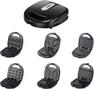 Machine à sandwichs automatique Anbolife pour la maison, 2 tranches, plaque antiadhésive, gaufrier, gril électrique, <span class=keywords><strong>presse</strong></span> à sandwichs - Product Image 2