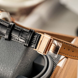 Reloj Automático OBLVLO con Diseño de Dragón Dorado 3D con Ruedas, Reloj Clásico de Cuero con Estampado de Cocodrilo Superluminoso para Hombre, JM-DRAGON - Product Image 6