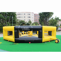 Jeu mécanique de Wipeout toxique gonflable Jeux de saut de Wipeout gonflable Jeu d'obstacles rotatifs