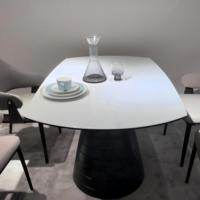Ensemble de table à manger en marbre naturel de luxe avec 10 chaises - Design minimaliste italien moderne, meubles pour la maison, pour hôtel/villa, petits espaces